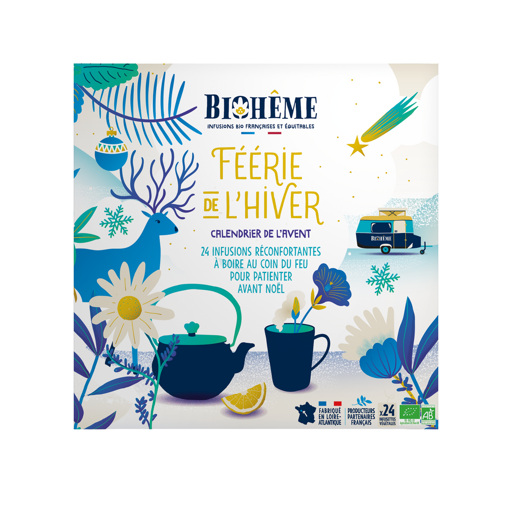 Calendrier de l'avent infusions Féérie de l'hiver bio