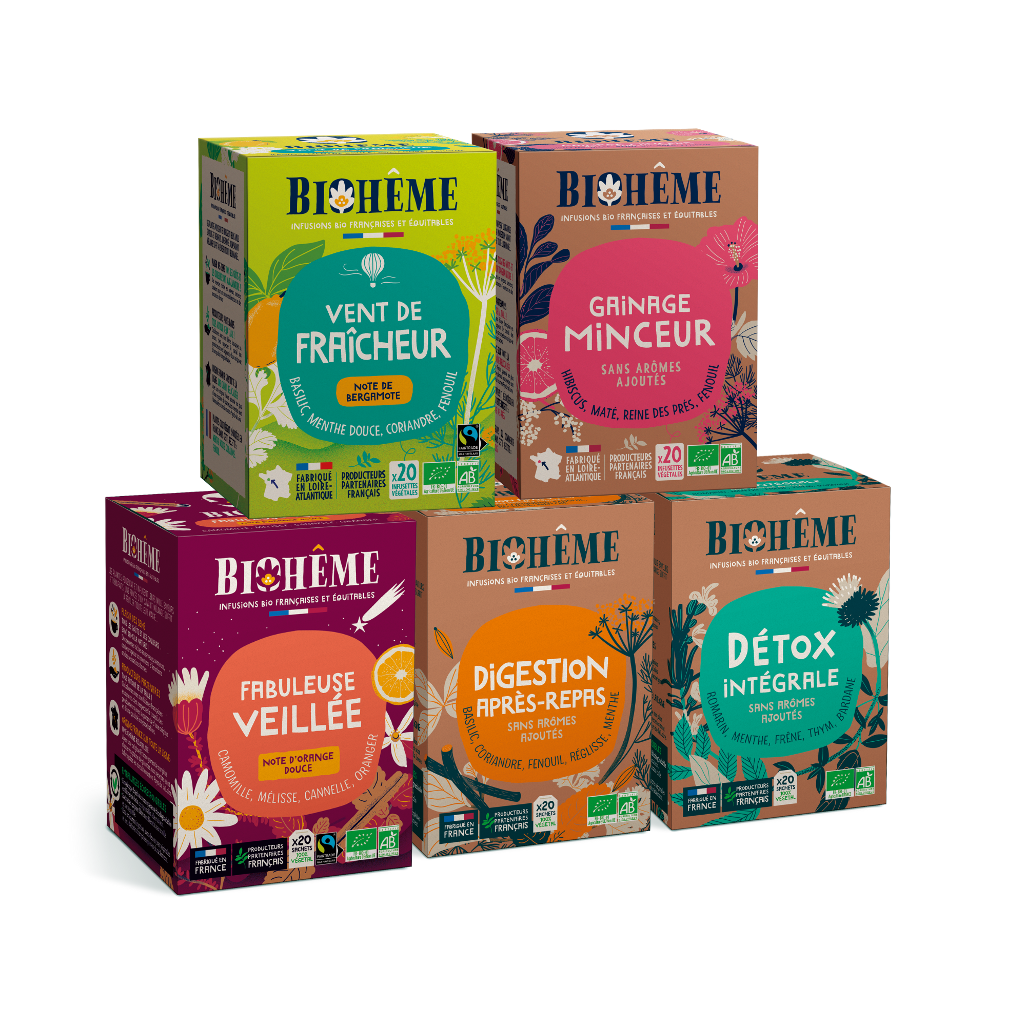 Sélection infusions bio - Digestion légère - idée cadeaux - Biohême