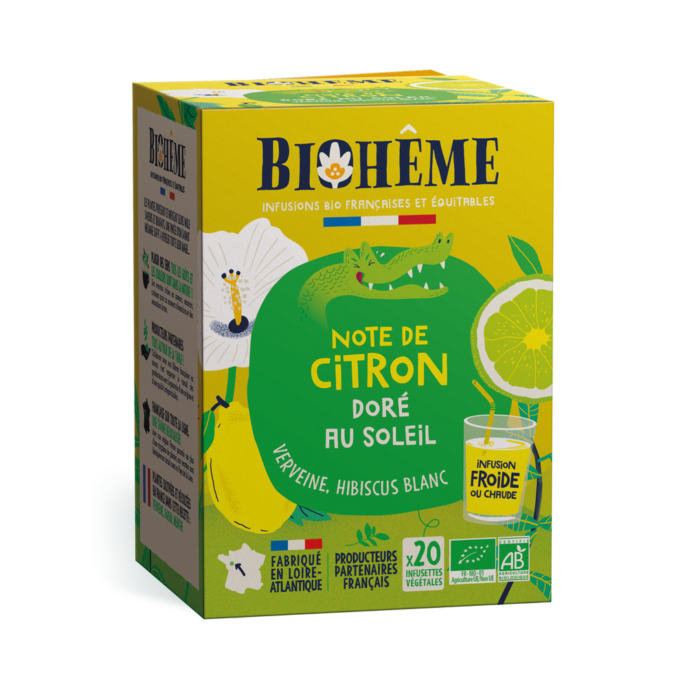 Infusion Citron doré au soleil bio